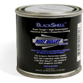 Rust Bullet BlackShell Protective Coating and Topcoat 1/4 Pint Can BSQP BSQP