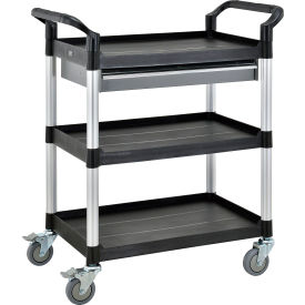 GoVets™ Utility Cart 3 Shelves 1 Drawer 440 lb. Cap 26