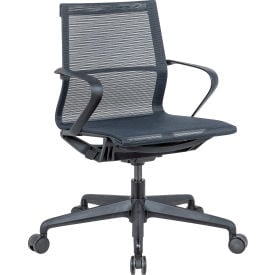 Interion® All Mesh Task Chair Black 945BK695