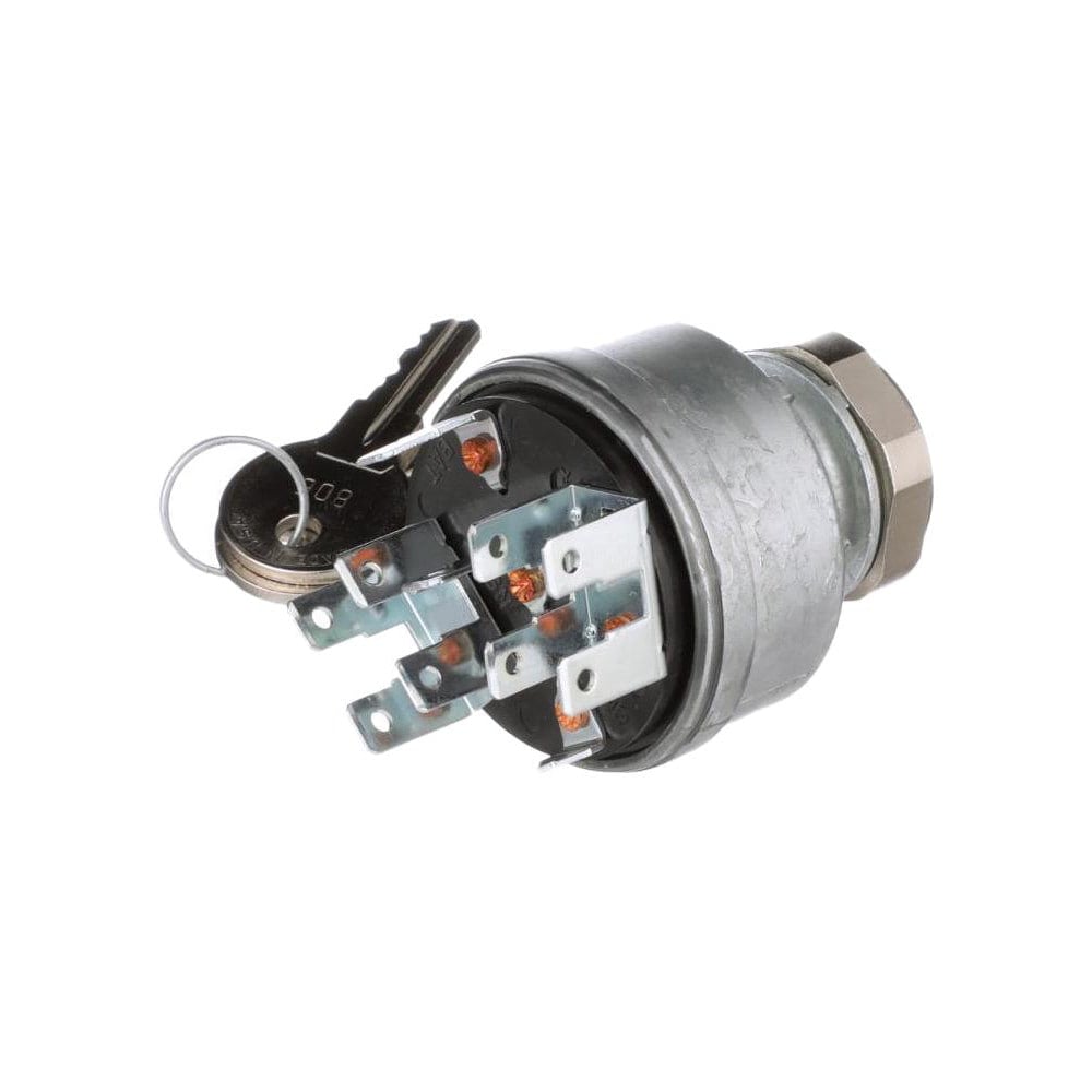 Automotive Switches, Switch Type: Ignition Switch-12v , Number Of Connections: 5 , Contact Form: .25 Blade , Sequence: ACC-Off-On/ACC-Start , Amperage: 30  MPN:31-114P