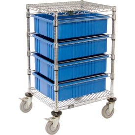 GoVets™ Chrome Wire Cart With (4) 6