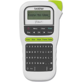 Brother® P-Touch® Easy Portable Label Maker PTH110 3 Fonts White & Gray PTH110