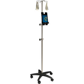 Omnimed® Mobile Tablet IV Cart with 4 Rams Hooks 22