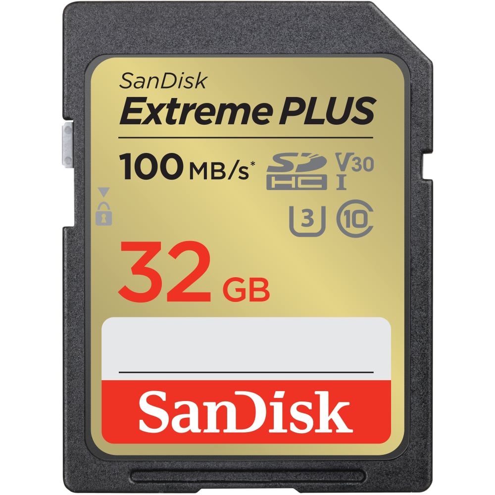 SanDisk Extreme PLUS Secure Digital 32GB (Min Order Qty 3) MPN:SDSDXWT-032G-ANCIN