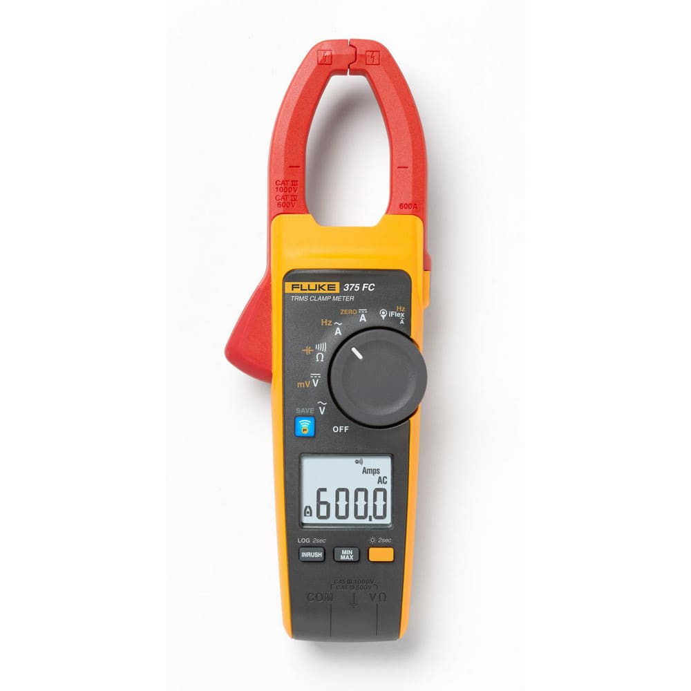 Clamp Meters, Jaw Style: Clamp On, Flex , Jaw Capacity (Decimal Inch): 1.3000 , Maximum DC Voltage: 1000 , Maximum AC Current (A): 2500  MPN:FLUKE-375 FC CA