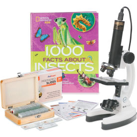 AmScope Premium 85+pc 120X-1200X Microscope Camera Kit Software & Deluxe Insect Exploration Kit M40-BKI-PSI