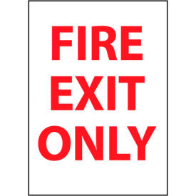 Fire Safety Sign - Fire Exit Only - Vinyl FEOPPB