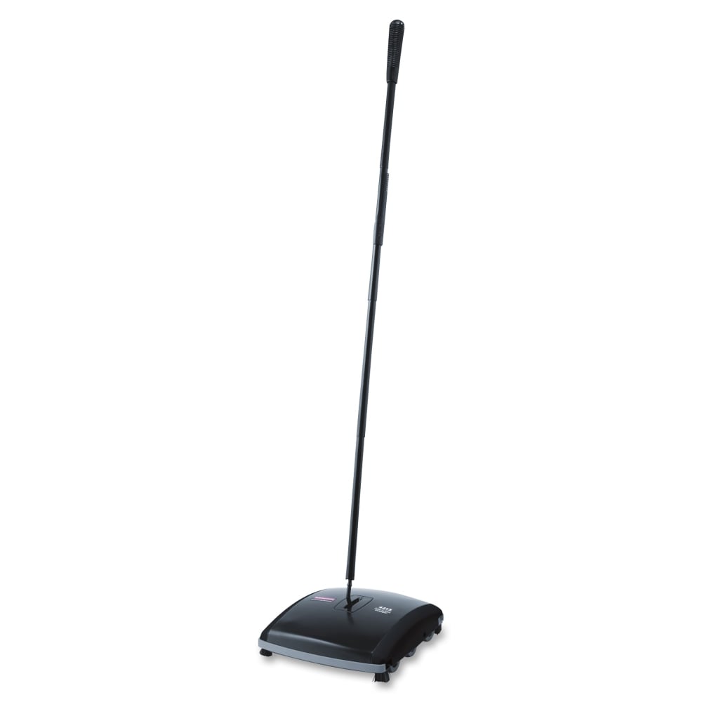 Rubbermaid Commercial Dual Action Sweeper - 7.50in Brush Face - 42in Handle Length - 10.5in Overall Length - 4 / Carton - Black MPN:421388BKCT