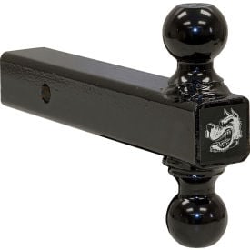 Buyers Products Double-Ball Hitch Solid Shank w/ Black Balls - 1802215 1802215