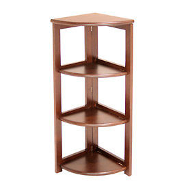 34x12 Corner Flip Flop Bookcase - Mocha Walnut FFC3412MW