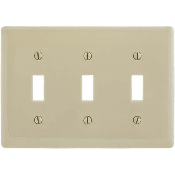 Wall Plates, Wall Plate Type: Switch Plates , Color: Ivory , Wall Plate Configuration: Toggle Switch , Material: Thermoplastic , Shape: Rectangle  MPN:P3I