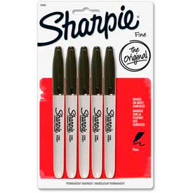 Sharpie® Permanent Marker Fine Point Black Ink 5/Pack 30665PP