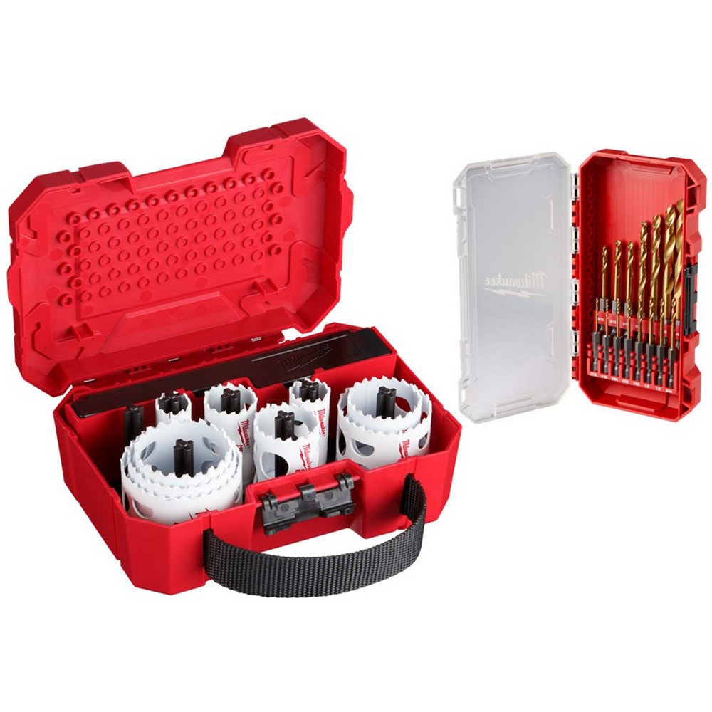 Hole Saw Kits, Minimum Saw Diameter (Decimal Inch): 3/4 , Maximum Saw Diameter (Decimal Inch): 2-1/2 , Number of Hole Saws: 9 , Maximum Cutting Depth: 1.625  MPN:1545699/6088737