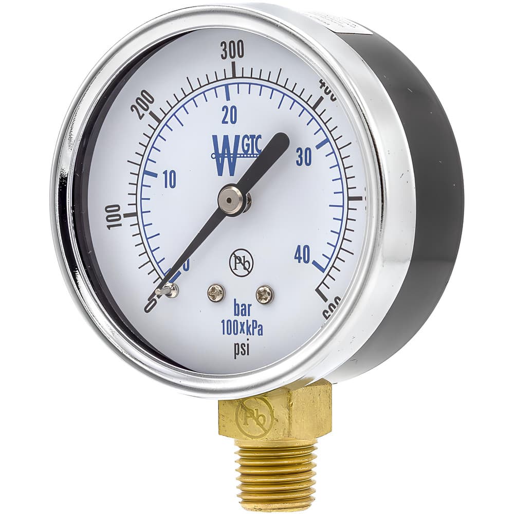 Pressure Gauges, Gauge Type: Utility Gauge , Scale Type: Dual , Accuracy (%): 13-2-3 , Dial Type: Analog , Thread Type: 1/4