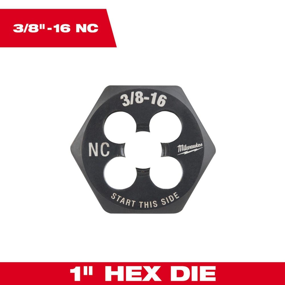 Hex Rethreading Dies, Thread Size (Inch): 3/8-16 , Material: Carbon Steel , Thread Direction: Right Hand , Thread Standard: UNC , Series: Hex-LOK  MPN:49-57-5348