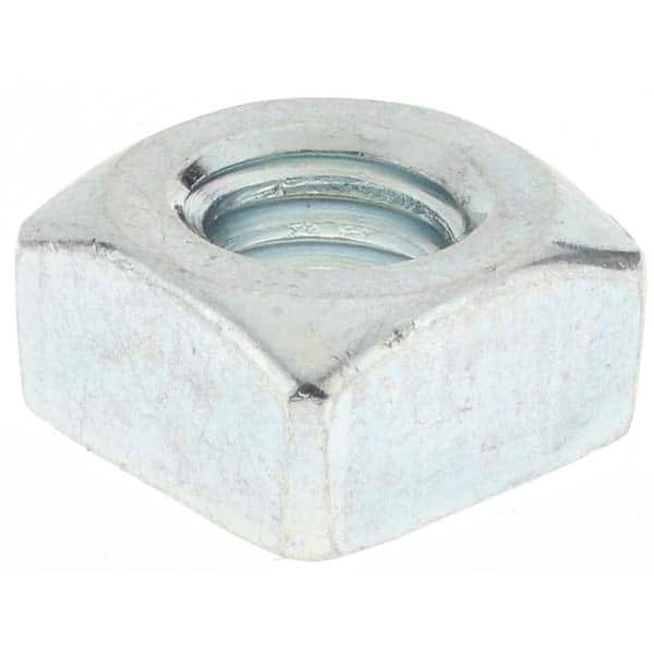 Square Nuts, Material: Steel , Thread Size: 3/8-16 in , Finish: Zinc Plated , Thread Size (Inch): 3/8-16 , Thread Direction: Right Hand  MPN:A996425