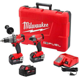 Milwaukee 2997-22 M18 FUEL 2-Tool Combo Kit Hammer Drill/Impact & FREE 5Ah Battery 236297
