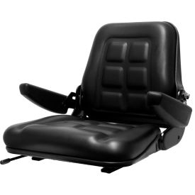 Concentric™ 355 Series Universal Fold-Down Back Seat with Flip-Up Armrests Vinyl Black 355000BK