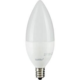 Sunlite® LED B11 Bulb Frosted Torpedo Tip 120V 7W Candelabra Screw Base 5000K Daylight 80791-SU