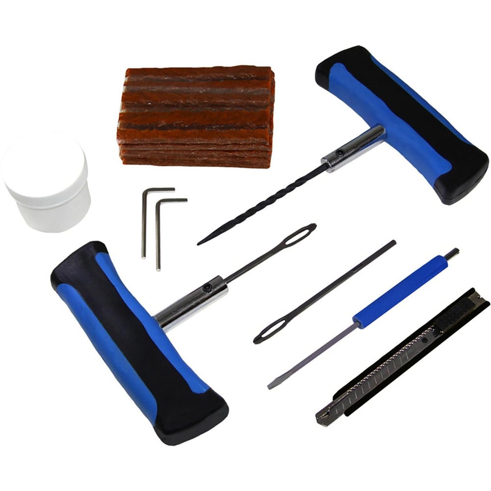 Tire Repair Kits, Kit Type: Plug , Container Type: Toolbox , Material: Metal, Plastic, Rubber , Minimum Temperature: -20C , Maximum Temperature: 100C  MPN:52130