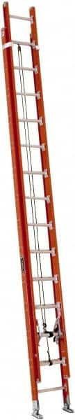 28' High, Type IA Rating, Fiberglass Industrial Extension Ladder MPN:FE7228