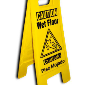 Heavy Duty Floor Stand - Caution Watch Your Step - Bilingual HDFS208