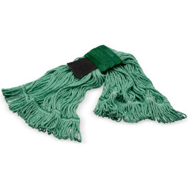 Carlisle® Looped End Mop w/ Scrubber & Green Band Medium Green Pack of 12 - Pkg Qty 12 369418S09