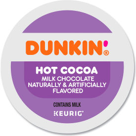 Dunkin® Milk Chocolate Hot Cocoa Coffee Regular Light Ground K-Cup Pods 0.37 oz. Cap. 22PK GMT1261