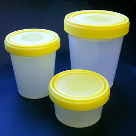 Graduated Histology Container 500mL (16 oz.) Polypropylene Yellow Screwcap 100/Pack 6542