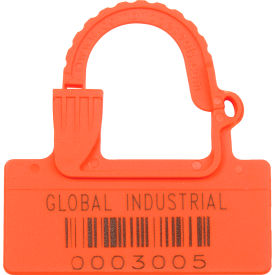 GoVets™ One Piece Padlock Seal Orange 100/Pack 484OR670