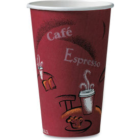 Dart® Solo® Paper Hot Drink Cups 16 oz Maroon Pack of 50 316SI-0041