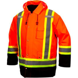 Pyramex® RC7P35 7-In-1 Parka Jacket 4XL Hi-Vis Orange RC7P3520X4