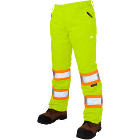 Tough Duck Insulated Flex Safety Pants XL Fluorescent Green SP071-FLGR-XL