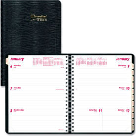 Brownline® Essential Collection Weekly Appointment Book 11 x 8.5 Black 2024 CB950BLK