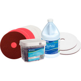 Hardwood Floor Stripping Polishing and Cleaning Pad & Chemical Package - 20