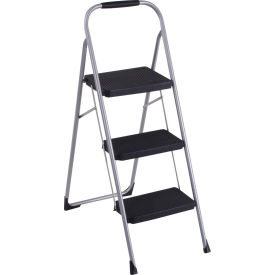 Cosco® Steel 3 Step Stool Ladder with Rubber Hand Grip Type III 11408PBL1E