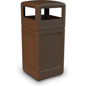 PolyTec™  Square Waste Container with Dome Lid Brown 42-Gallon 73293799