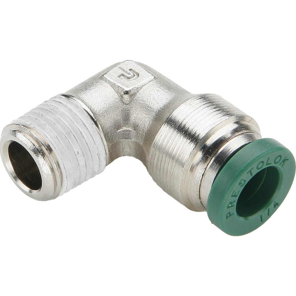 Push-To-Connect Tube x Tube x Male Tube Fitting: Swivel Male Run Tee, 1/2