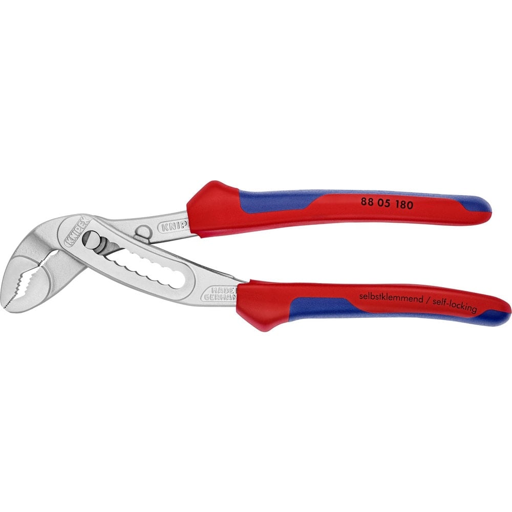 Tongue & Groove Pliers, Joint Type: Groove , Type: Pump Pliers , Overall Length Range: 6 to 8.9 in , Side Cutter: No , Overall Length (Inch): 7-1/4in  MPN:88 05 180