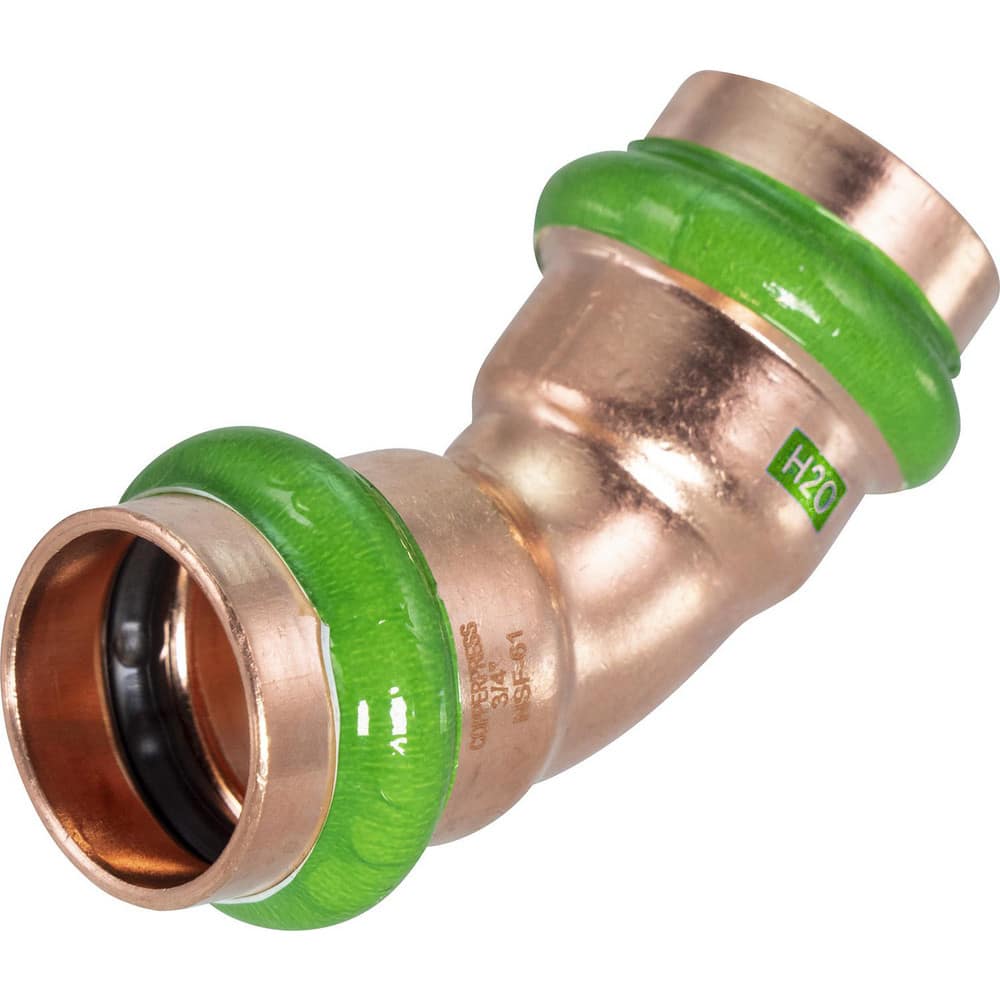 Copper Pipe Fittings, Fitting Type: 45 Degree Elbow , Fitting Size: 1 , Style: Press Fitting , Connection Type: Push to Connect , Material: Copper  MPN:MB11490