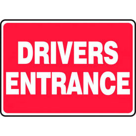 AccuformNMC™ Drivers Entrance Delivery Location Sign Adhesive Vinyl 10