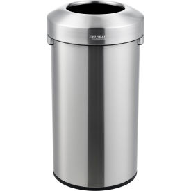 GoVets™ Stainless Steel Round Open Top Trash Can 16 Gallon 423SS641