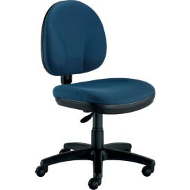 Eurotech Armless Task Chair - Fabric - Blue - OSS Series OSS400-H14