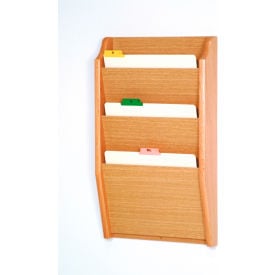 3 Pocket Chart Holder - Light Oak CH14-3LO