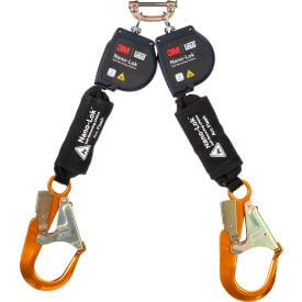 3M DBI-SALA Nano-Lok Twin-Leg Arc Flash Self-Retracting Lifeline Web & Aluminum Rebar Hook 8'L 3100587