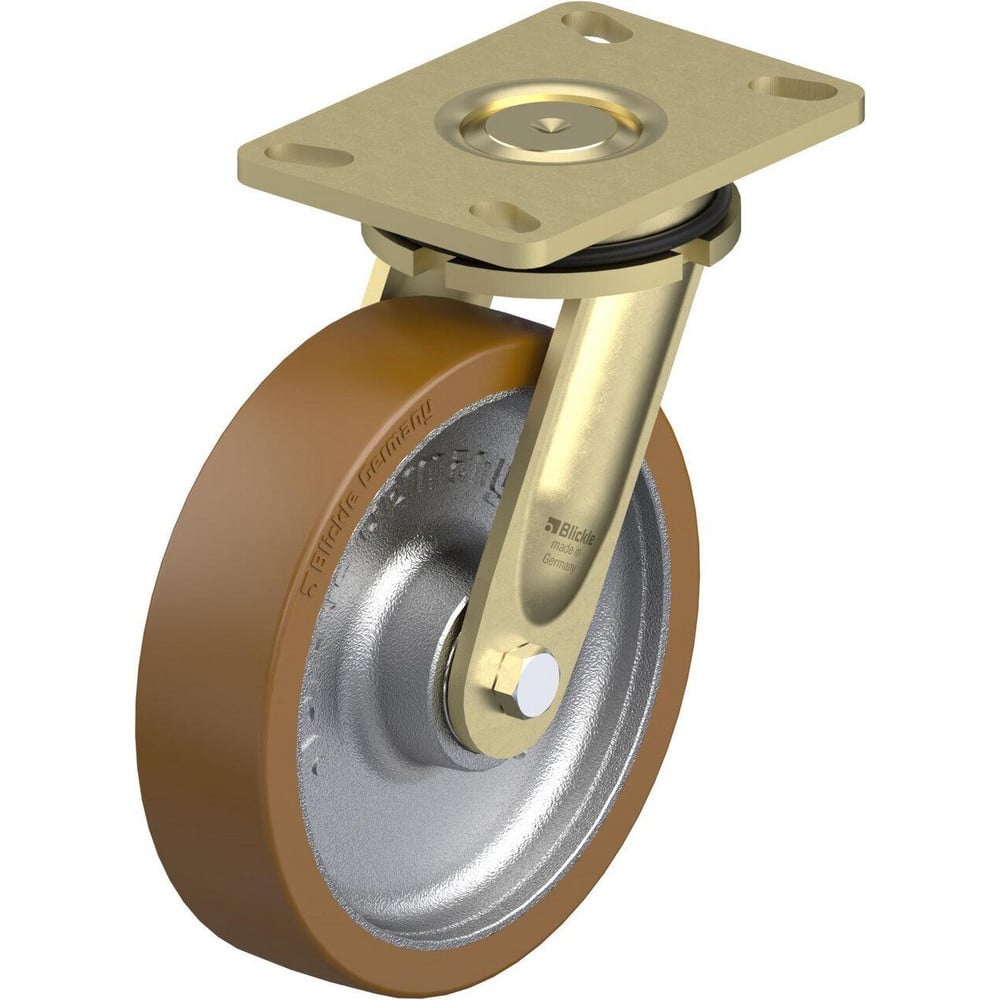 Top Plate Casters, Mount Type: Plate , Number of Wheels: 1.000 , Wheel Diameter (Inch): 8 , Wheel Material: Polyurethane , Wheel Width (Inch): 2  MPN:910499