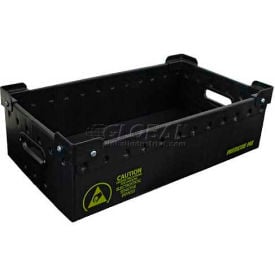 Protektive Pak Plastek Conductive Stackable Storage Container 23-7/8