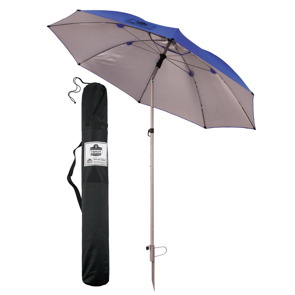 Umbrellas, Type: Umbrella , Diameter (Inch, Fraction): 90 , Color: Blue , Length (Inch): 96 , Material: Polyester , Features: Adjustable MPN:12964