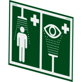 Hughes® Universal Safety Shower Eye & Face Wash Sign For Wall Mounting PVC 16