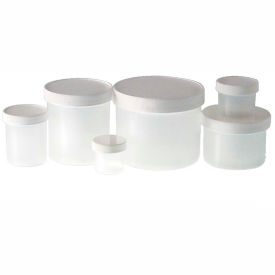 Qorpak® PLC-03713 16oz Natural Polypropylene Jar with 89-400 White PP Cap Case of 112 PLC-10012